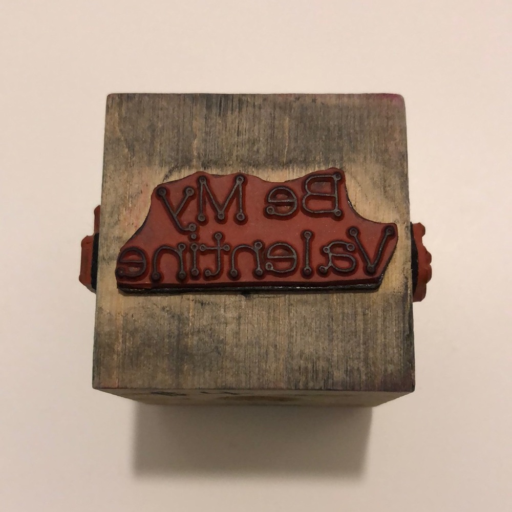 4 sided holiday greetings rubber stamp Valentine’s Easter Christmas New Year